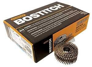 Bostitch C4R90BDSS-316 Siding Nail, Wire Coil Collation, 1-1/2 in L, Stainless Steel, Ring Shank